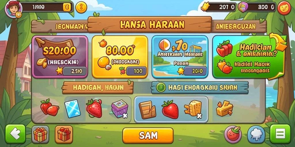 Tampilan utama game TVTOTO yang menarik